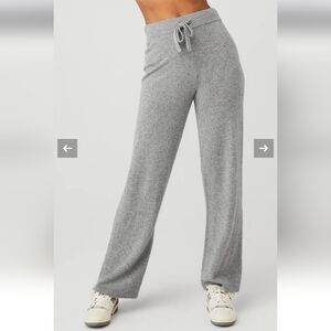 Alo Cashmere High-Waist Jet Set Wide Leg Pant